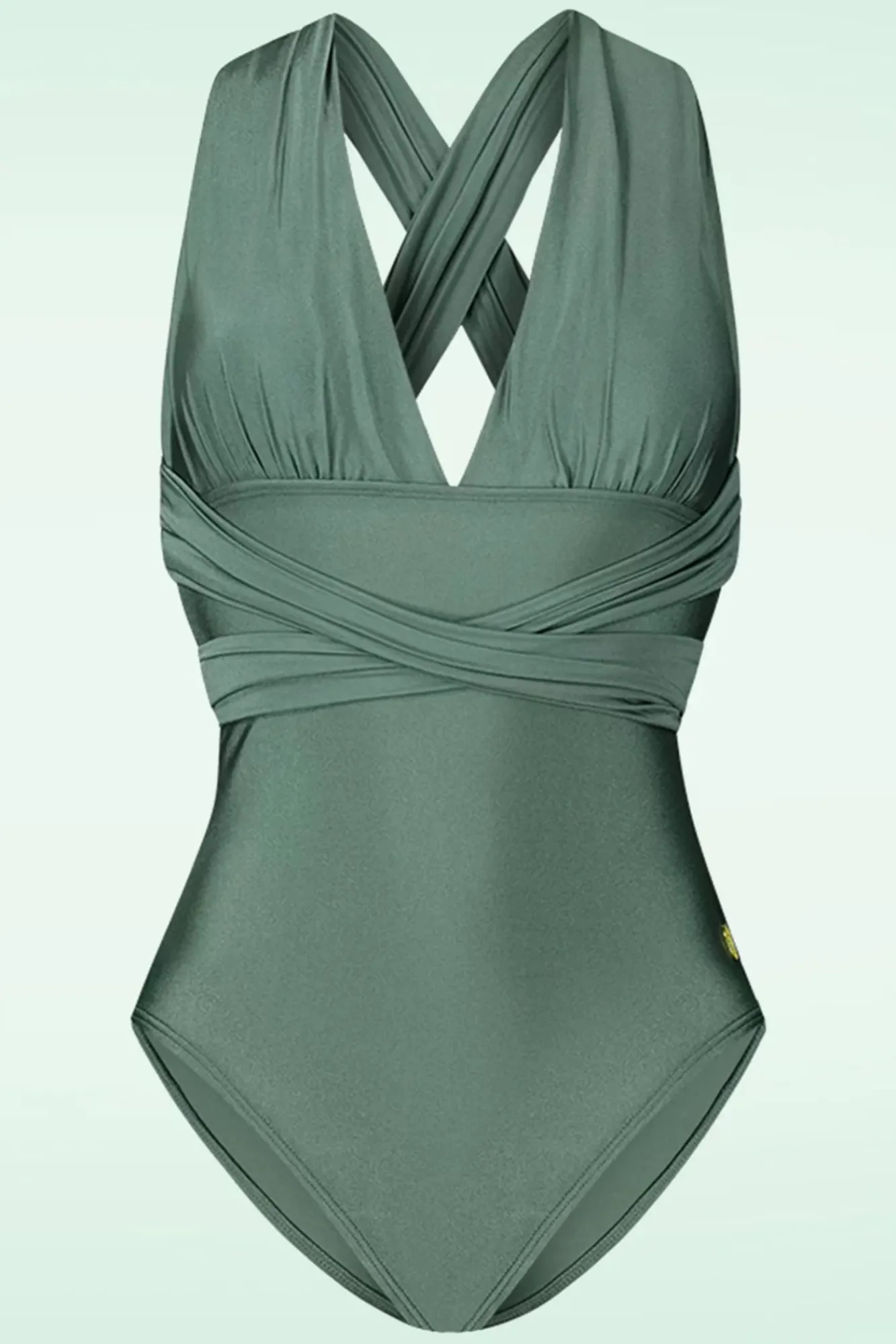 Hot Multiway Badpak In Groene Glitter Vrouwen Badpakken