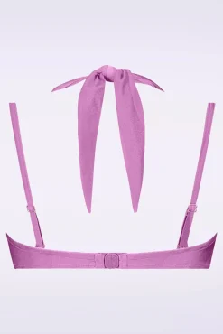 Discount Multiway Bikinitop In Glanzend Lilapaars Vrouwen Badmode
