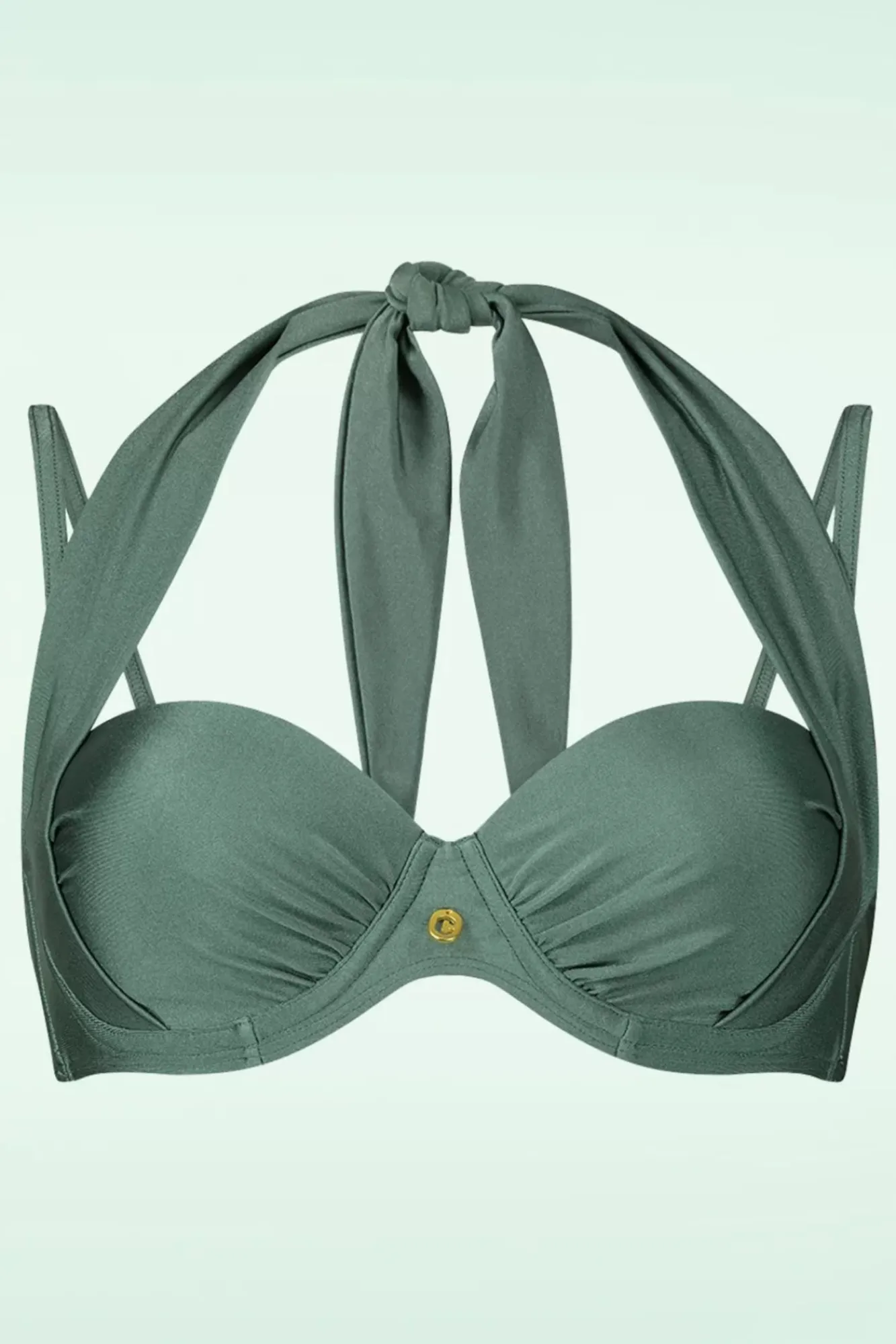 Clearance Multiway Bikinitop In Groene Glitter Vrouwen Bikini's