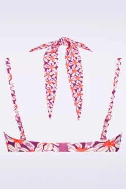 Outlet Multiway Summer Flowers Bikinitop In Paars Vrouwen Bikini's
