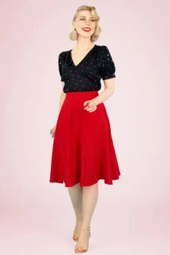Online My Summer Staple Swing Rok In Rood Vrouwen Rokken