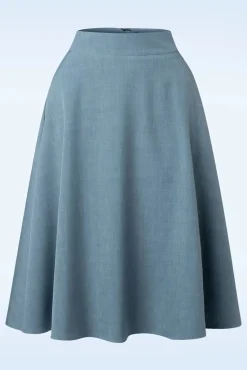 New My Summer Staple Swing Rok In Blauw Vrouwen Rokken