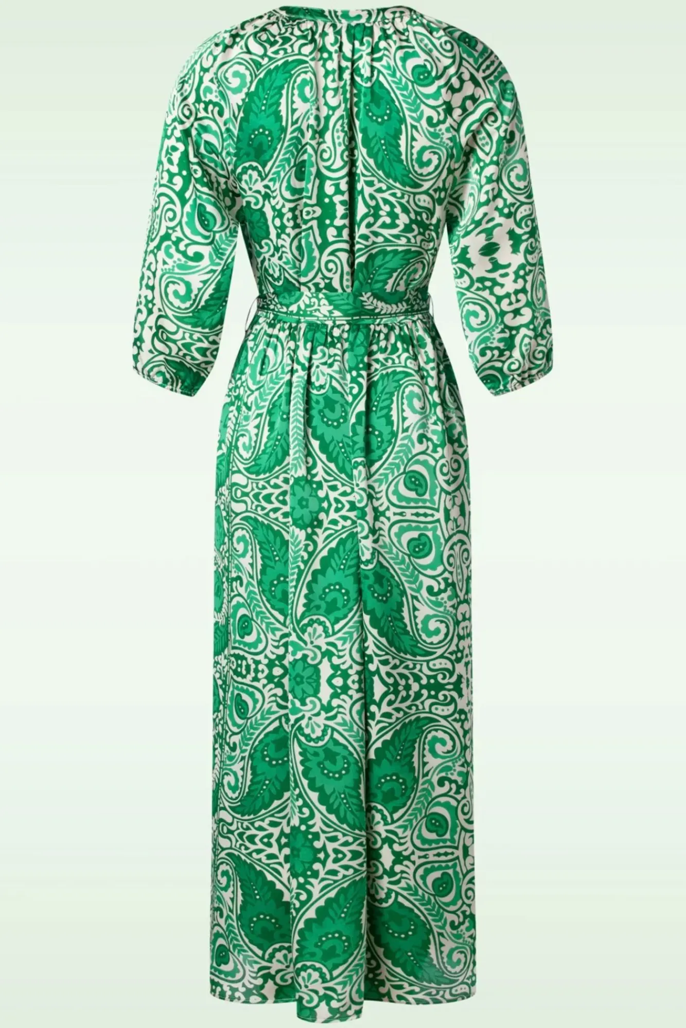 Best Myra Maxi Jurk In Gebroken Wit En Groen Vrouwen Plus Size Jurken