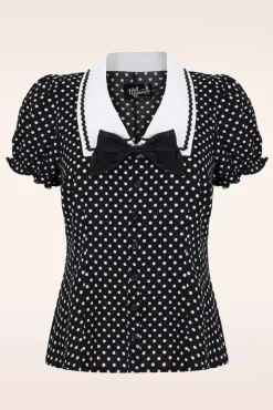 Naomi Blouse In Zwart En Wit Vrouwen Blouses