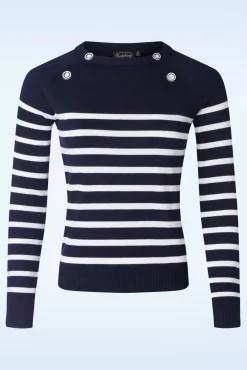 Discount Nautical Stripe Sweater In Marineblauw Vrouwen Truitjes