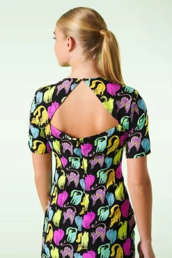 Neko Kitty Jurk In Zwart Vrouwen Plus Size Jurken