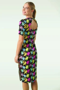 Neko Kitty Jurk In Zwart Vrouwen Plus Size Jurken