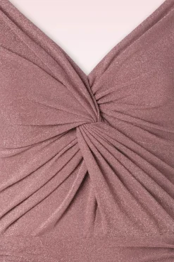 Norma Jeane Pencil Jurk In Roze Glitter Vrouwen Plus Size Jurken