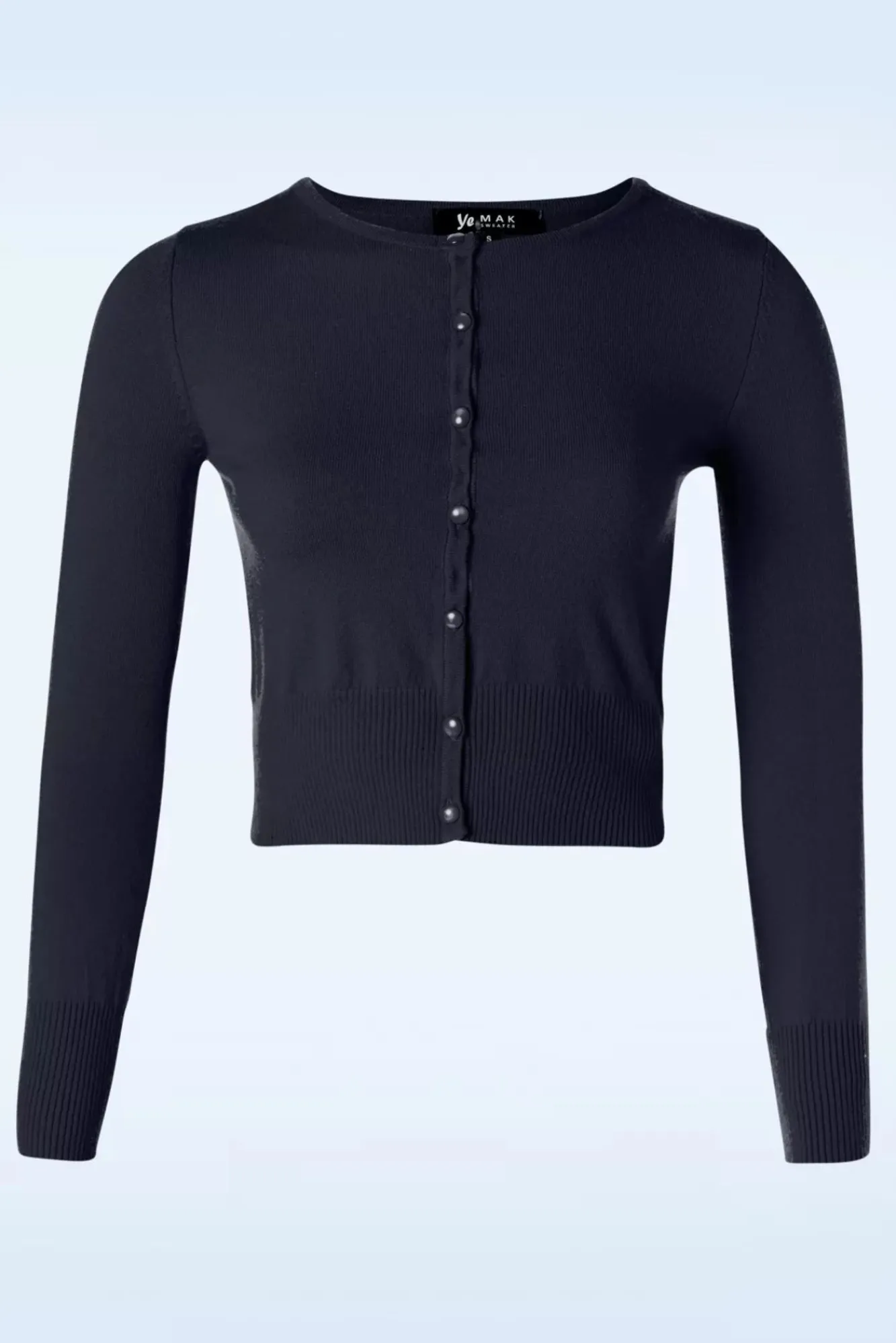 Clearance Nyla Cropped Vest In Marineblauw Vrouwen Vestjes