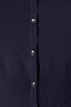 Clearance Nyla Cropped Vest In Marineblauw Vrouwen Vestjes