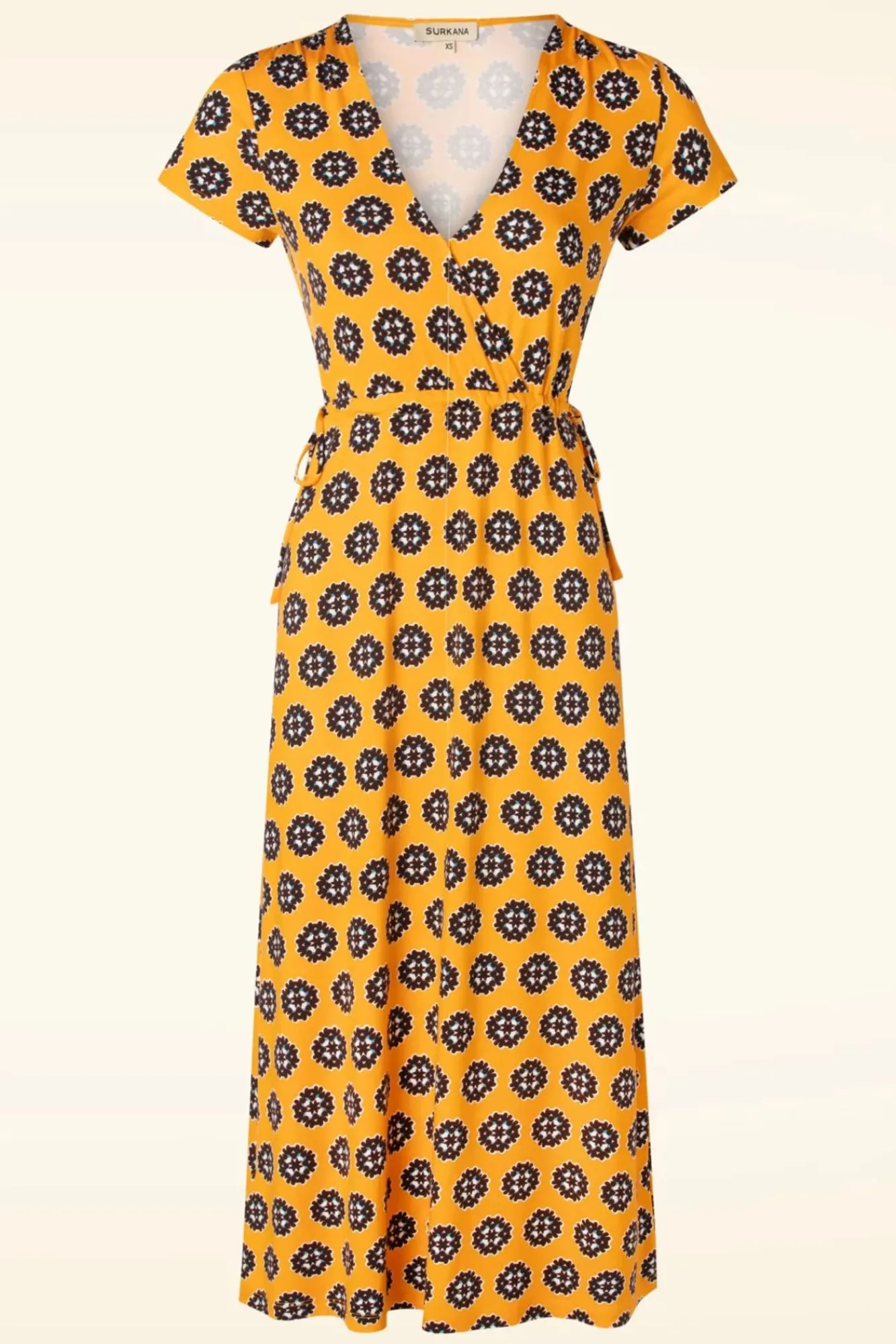 Sale Nylah Jurk In Geel Vrouwen Midi Jurken