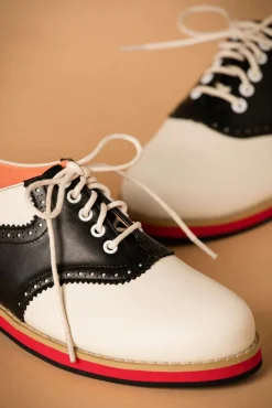 Sale Old Soul Dancer-Schoenen In Wit En Zwart Vrouwen Veterschoenen
