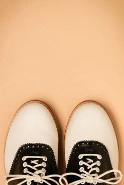 Sale Old Soul Dancer-Schoenen In Wit En Zwart Vrouwen Veterschoenen