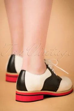 Sale Old Soul Dancer-Schoenen In Wit En Zwart Vrouwen Veterschoenen