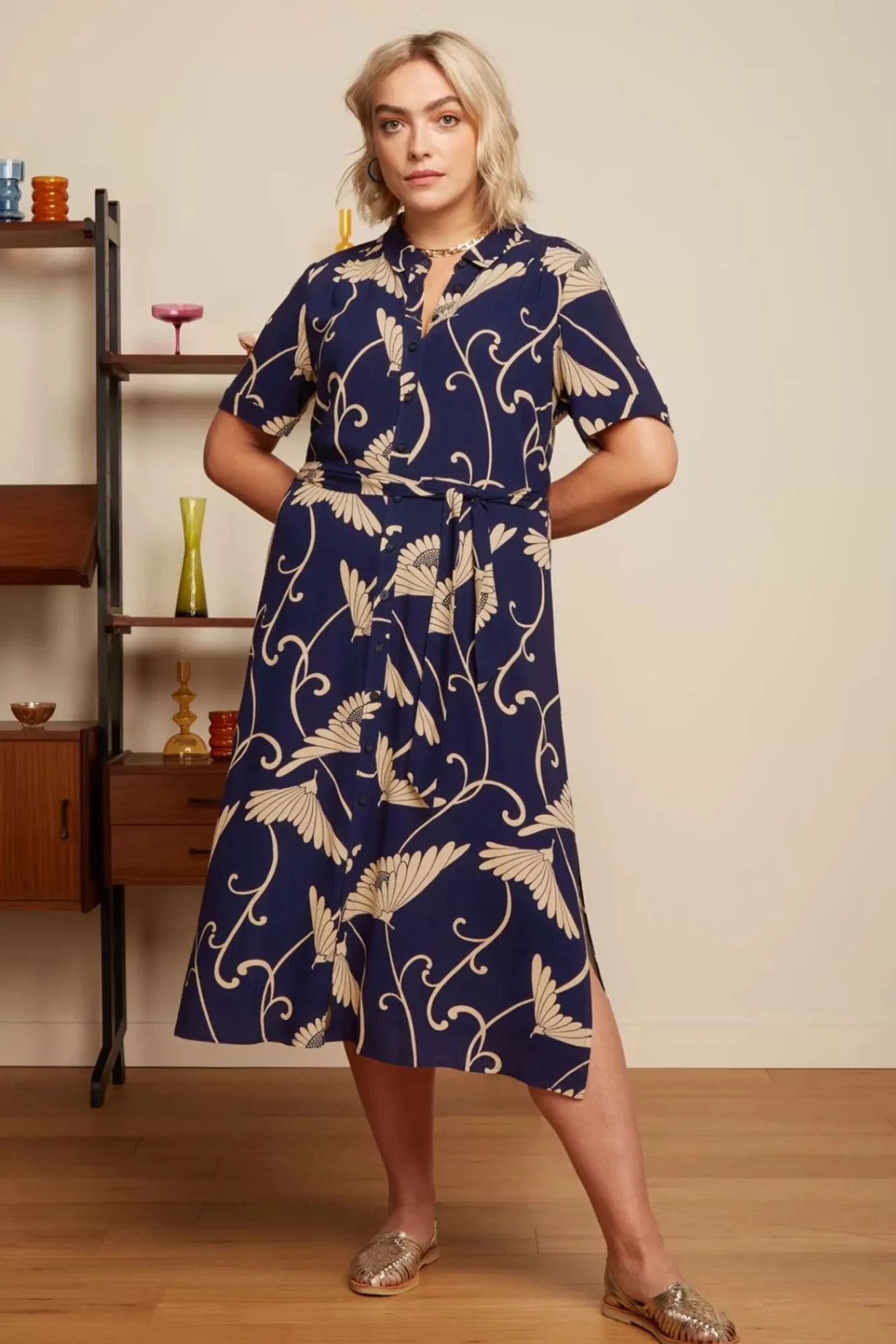 Hot Olive Pixy Jurk In Avondblauw Vrouwen Plus Size Jurken