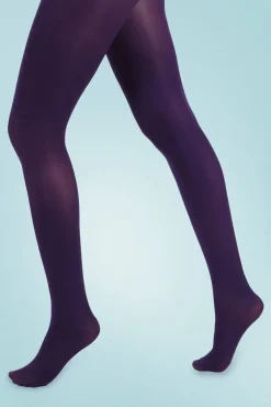 Best Ondoorzichtige Panty In Paars Vrouwen Panty's