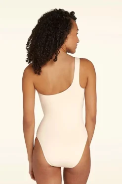 Clearance One Shoulder Badpak In Ecru Vrouwen Badpakken