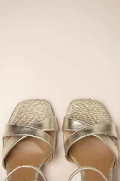 Hot Ophelia Sandaaltjes In Licht Goud Vrouwen Sandalen
