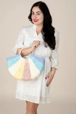 Discount Orleans Geweven Rotan Tas In Pastel Vrouwen Tassen