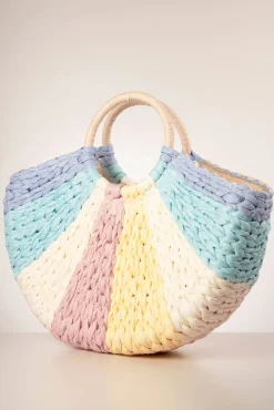 Discount Orleans Geweven Rotan Tas In Pastel Vrouwen Tassen