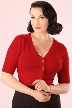 Overload Vest In Lippenstiftrood Vrouwen Vestjes