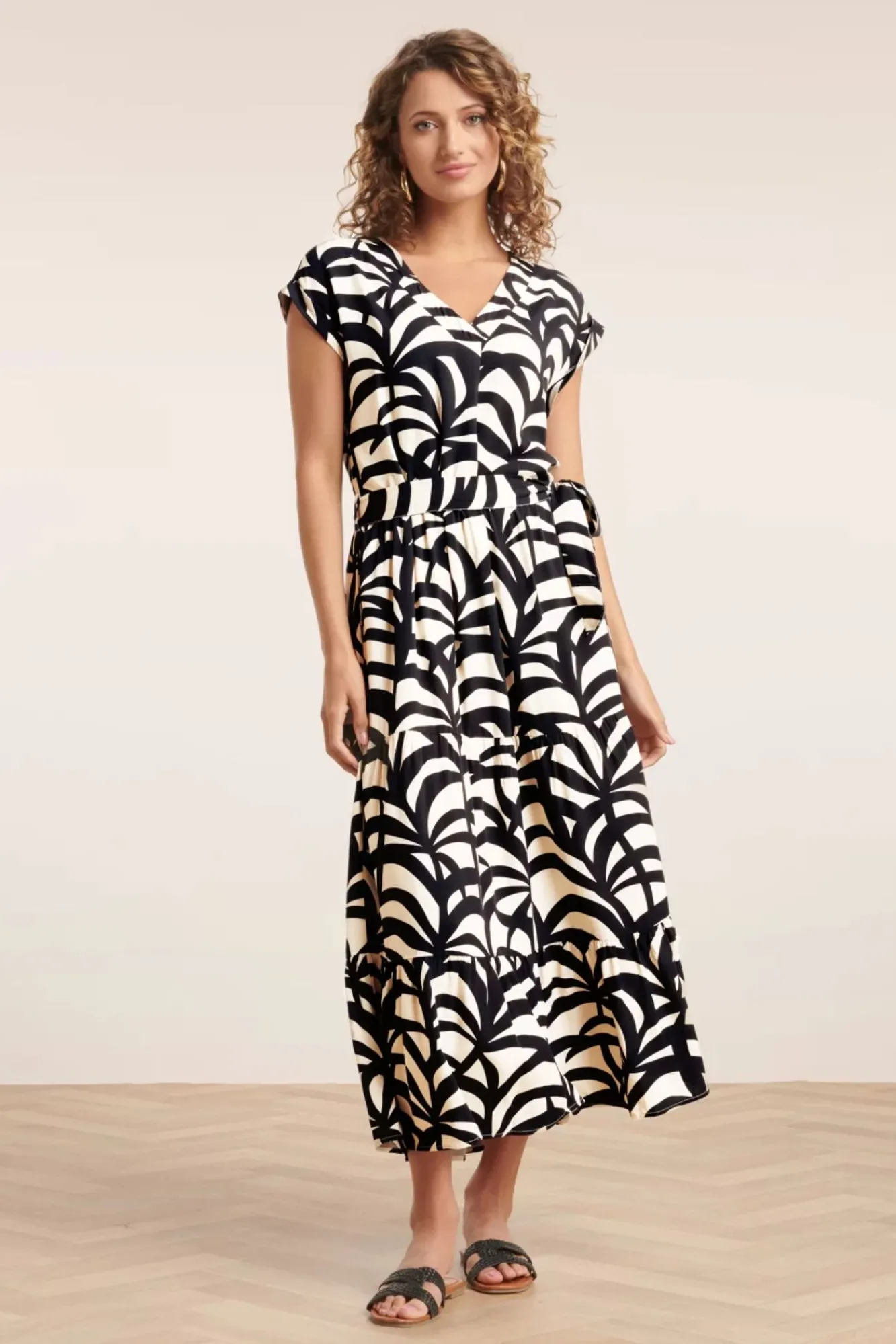 Outlet Paloma Maxi Jurk In Zwart En Zand Vrouwen Plus Size Jurken