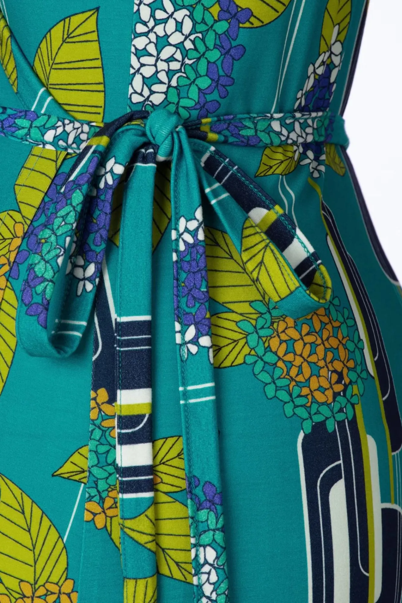 New Pamela Wikkel Jurk In Oceaan Blauw Vrouwen A Lijn Jurken