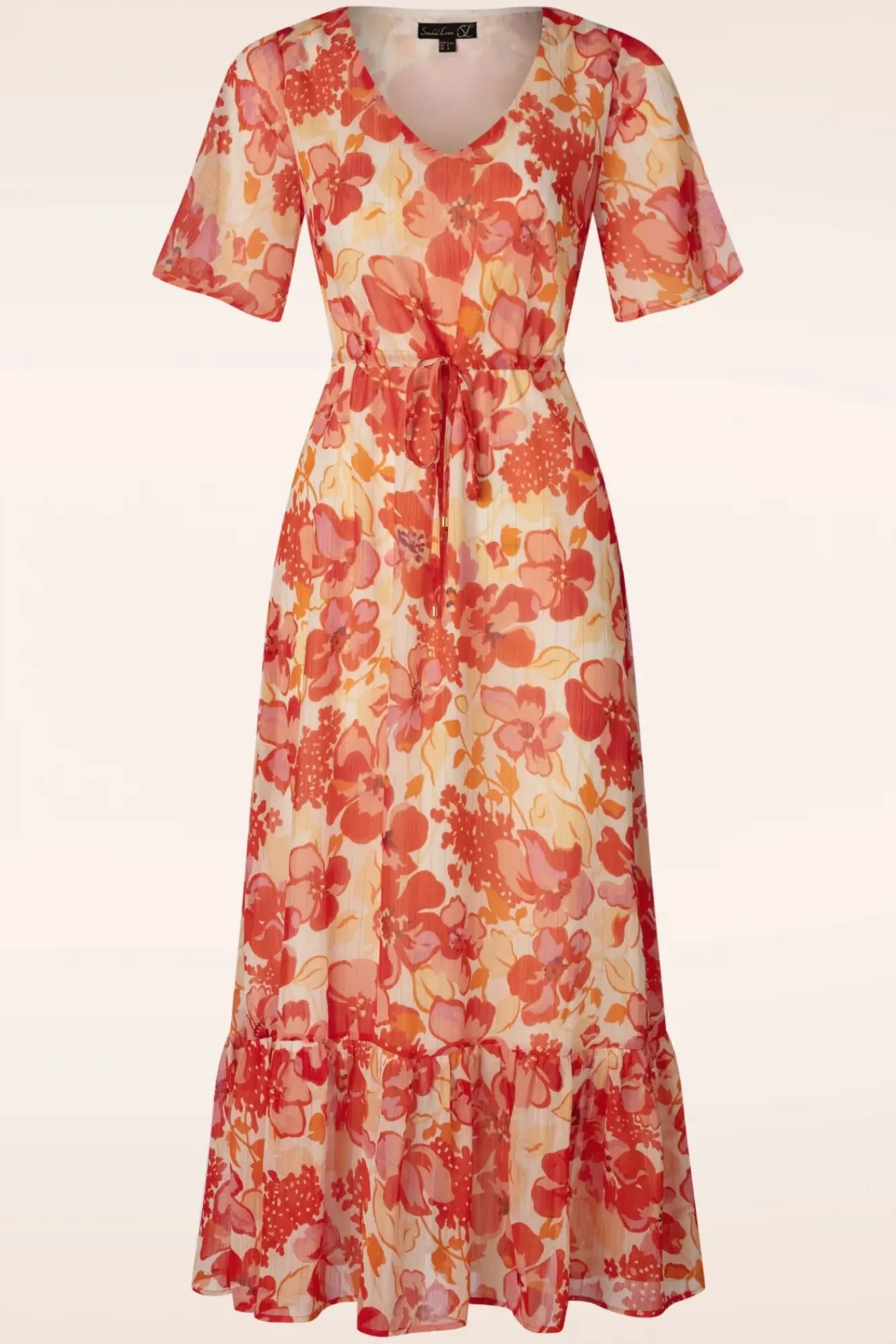 Online Patricia Floral Maxi Jurk In Oranje Vrouwen Maxi Jurken