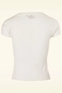 Sale Patricia Pointelle-Top In Gebroken Wit Vrouwen Tops