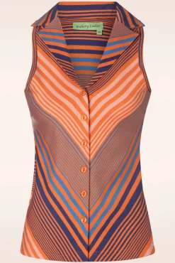 Peggy Top In Mandarijn Vrouwen Tops