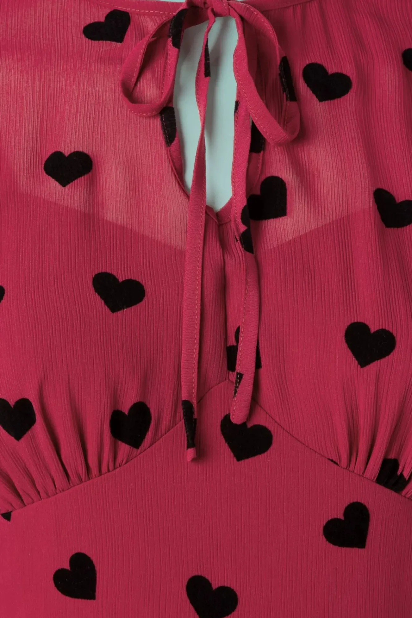 New Peppa Chiffon Hearts Tea Jurk In Frambozenrood Vrouwen Swing Jurken