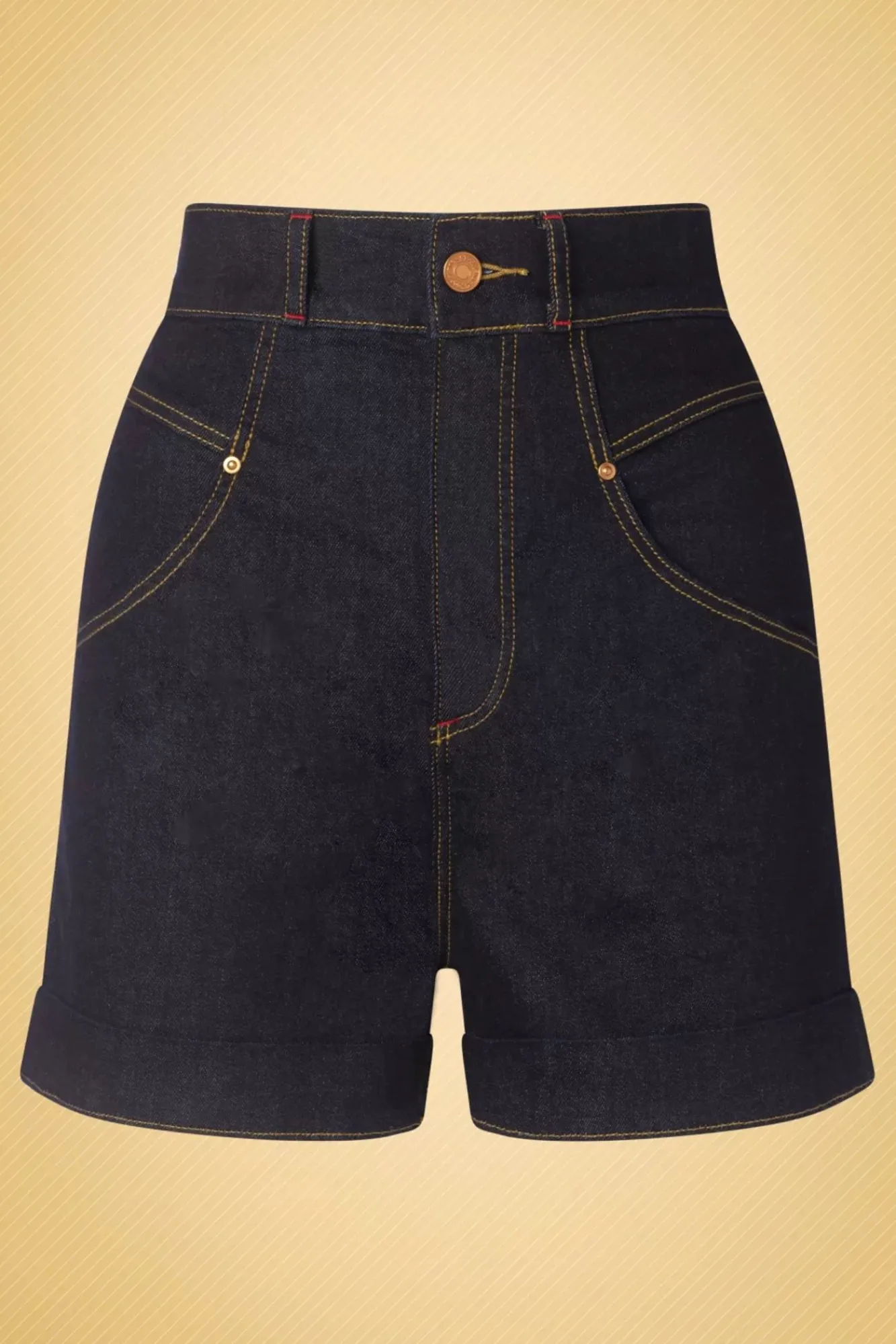 Pepper Short In Donkerdenim Vrouwen Broeken