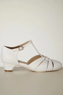 Online Petit Montpellier T-Strap Pumps In Wit Vrouwen Pumps