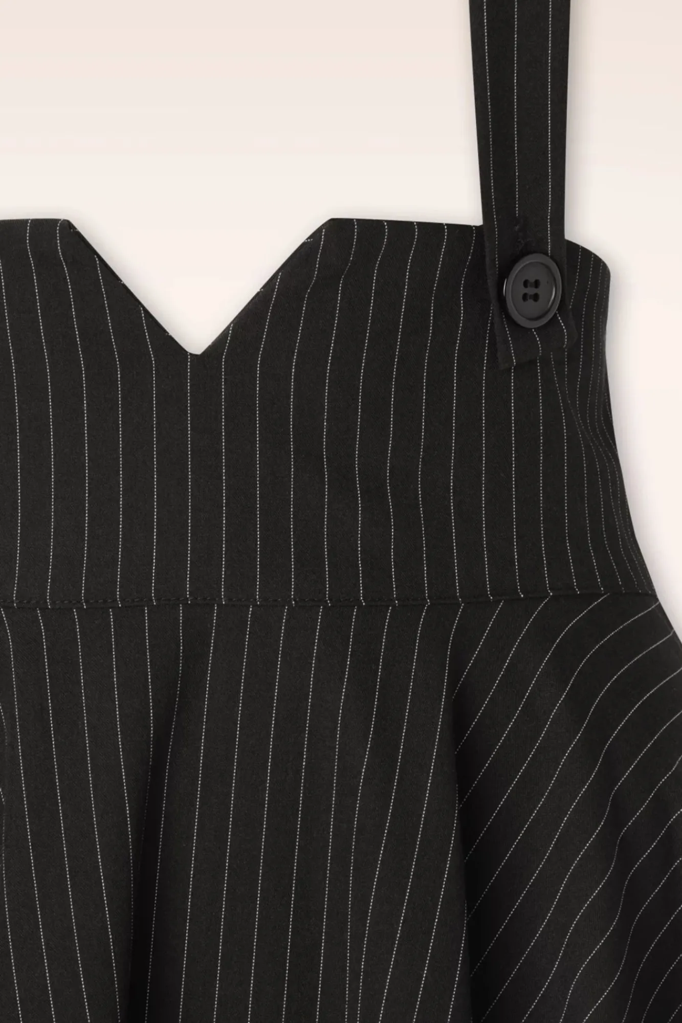 Clearance Pinstripe Suspender Swing Rok In Zwart Vrouwen Rokken