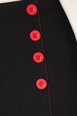 New Pin-Up Short In Zwart Vrouwen Broeken