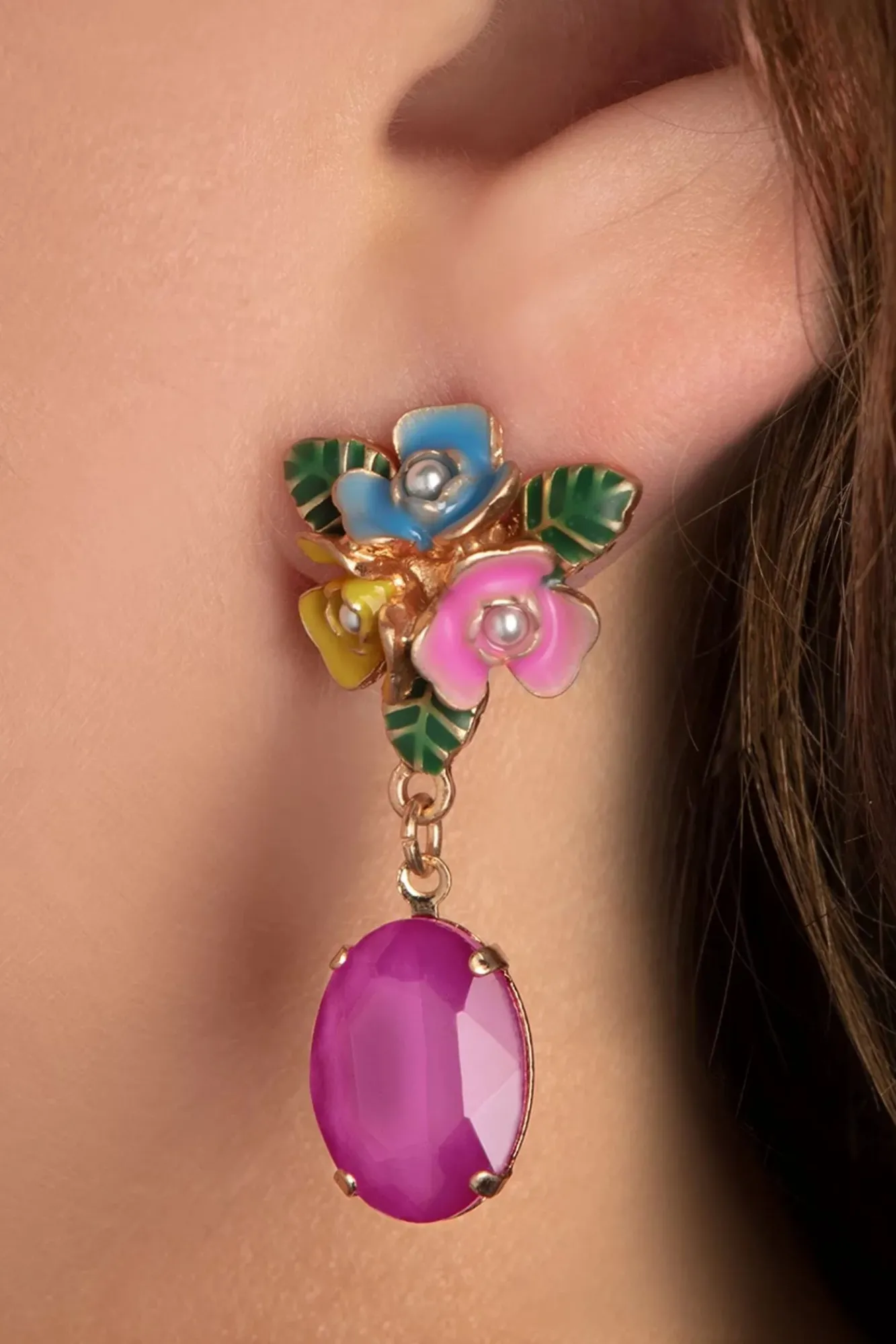 Discount Pioenbloemen Oorbellen In Roze Vrouwen Sieraden