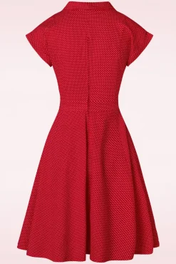 Hot Polka Dot Dance Jurk In Rood Vrouwen Plus Size Jurken