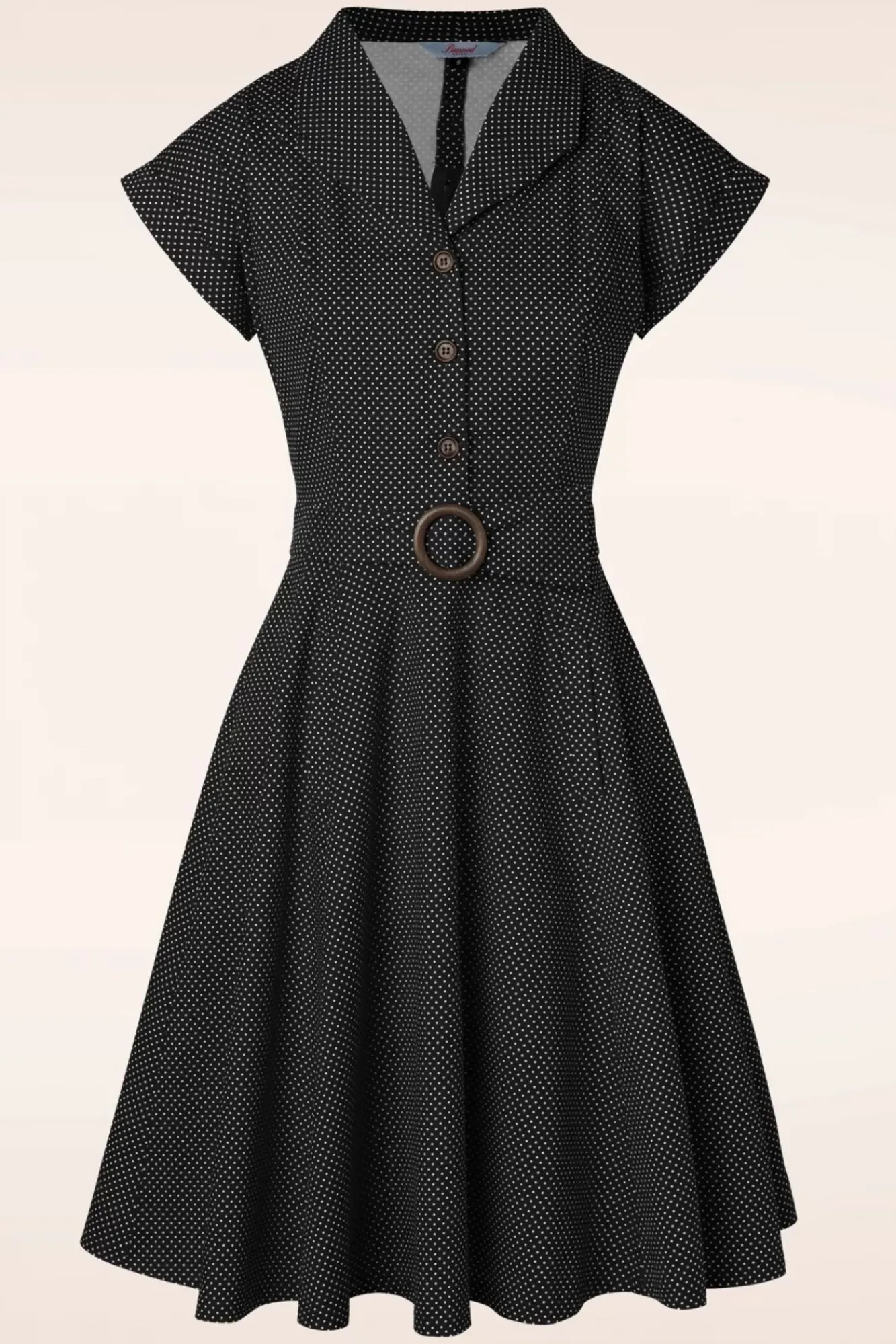 Discount Polka Dot Dans Jurk In Zwart Vrouwen Plus Size Jurken