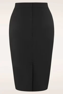 Hot Polly Bengaline Rok In Zwart Vrouwen Rokken