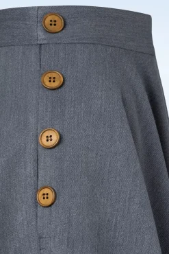 Sale Polly May Swingrok In Blauw Vrouwen Rokken