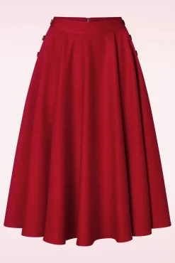 New Polly May Swingrok In Rood Vrouwen Rokken
