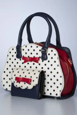 Poppy Polka Handtas In Wit Vrouwen Tassen