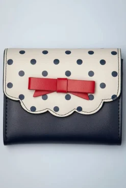 Best Poppy Polka Portemonnee In Navy En Wit Vrouwen Portemonnees