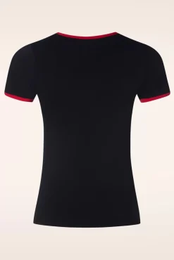 Online Queen Cafe T-Shirt In Zwart Vrouwen T-Shirts