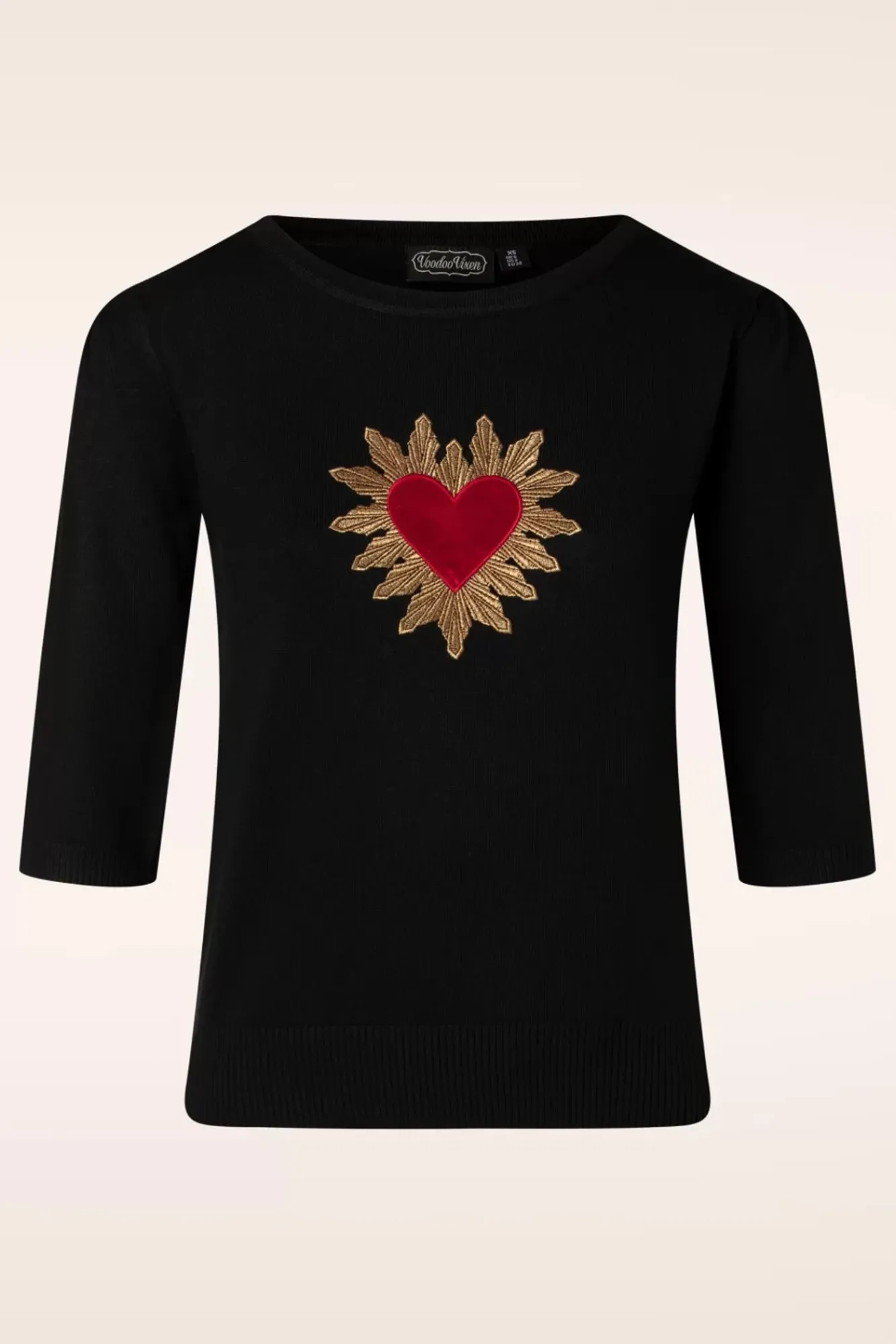 Clearance Queen Of Hearts Trui In Zwart Vrouwen Truitjes