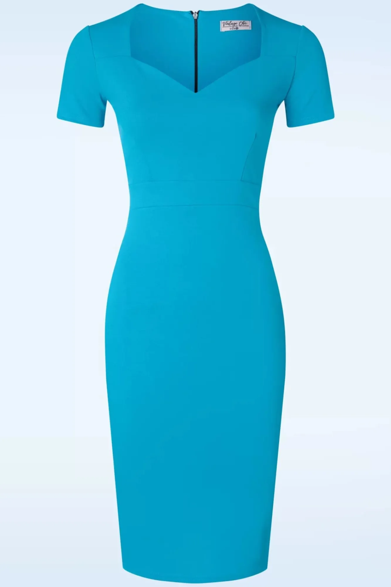 Outlet Rachel Pencil Jurk In Aqua Blauw Vrouwen Plus Size Jurken