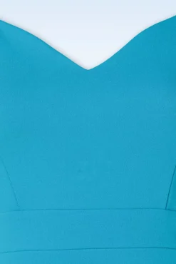 Outlet Rachel Pencil Jurk In Aqua Blauw Vrouwen Plus Size Jurken