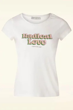 Hot Radical Love T-Shirt In Ecru Vrouwen T-Shirts