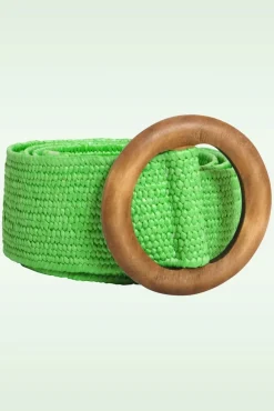 Online Raffia Riem In Limoengroen Vrouwen Riemen