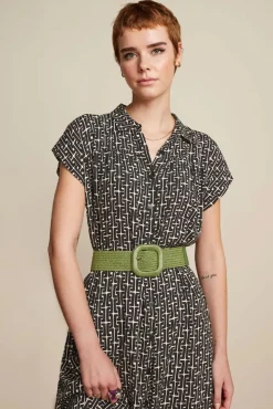 New Raffia Riem In Matcha Groen Vrouwen Riemen